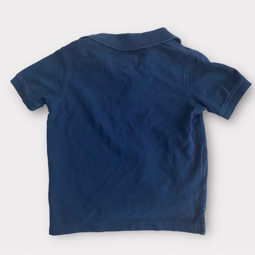 Tommy Hilfiger Boys Child Polo Shirt Size 5 100% Cotton Short Sleeve Navy Preppy